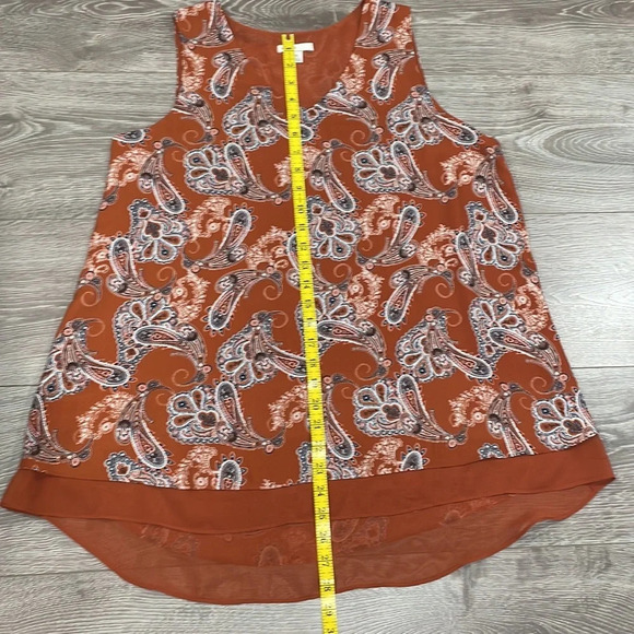 Cato Est. 1946 sleeveless paisley layered top M - Picture 8 of 11
